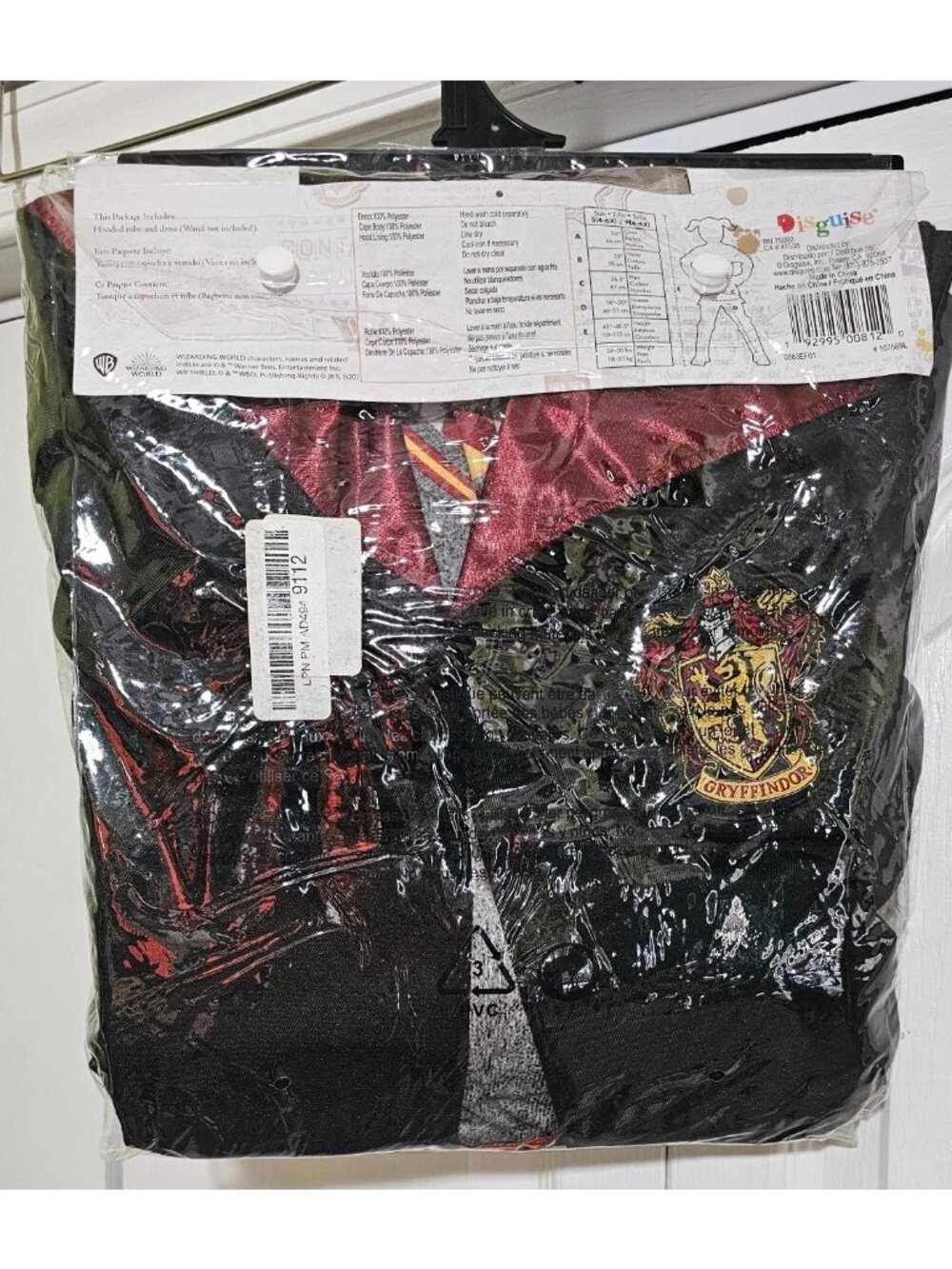 Harry Potter Hermione Girls Deluxe Costume 4-6X Dress Robe Wand Sorting Hat Kids - Picture 6 of 8